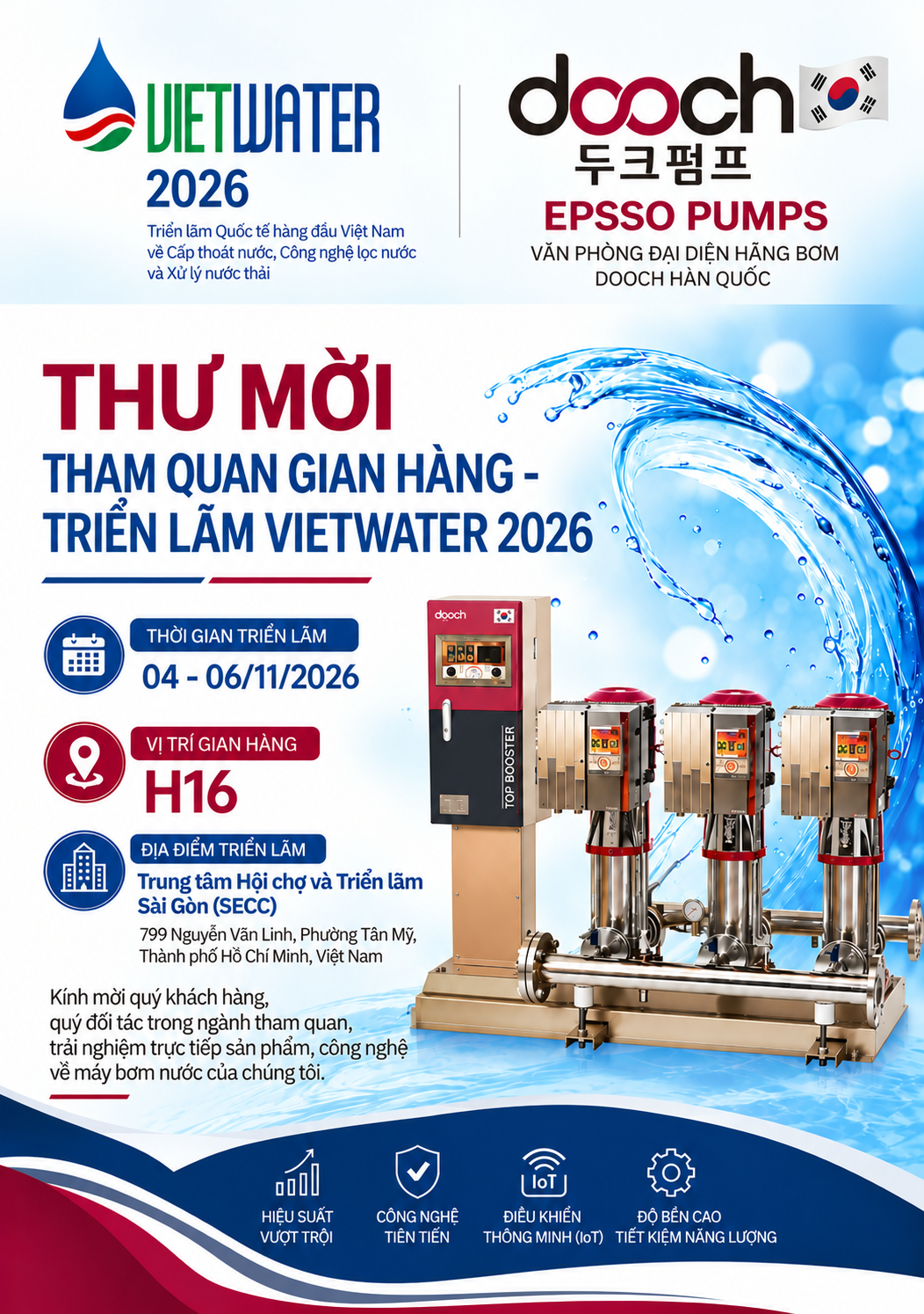 Invitation to Visit DOOCH – EPSSO PUMPS at VIETWATER 2026